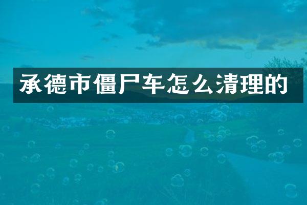 承德市僵尸车怎么清理的