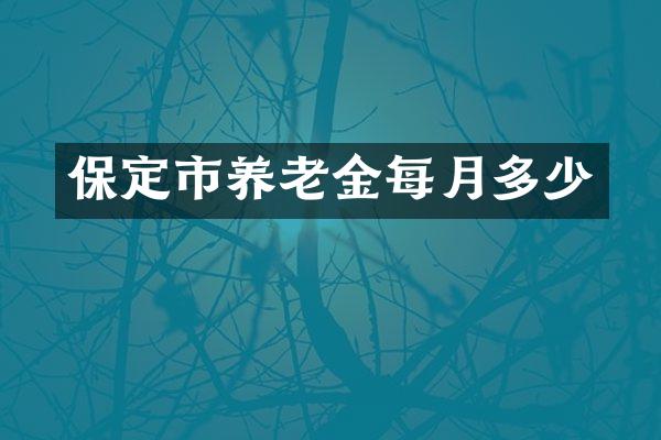 保定市养老金每月多少