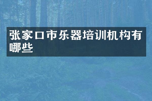 张家口市乐器培训机构有哪些