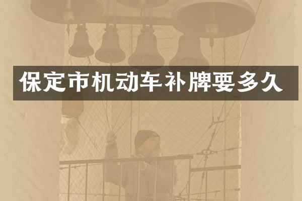 保定市机动车补牌要多久