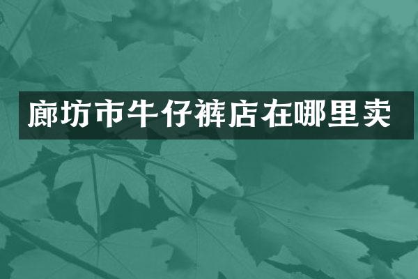 廊坊市牛仔裤店在哪里卖