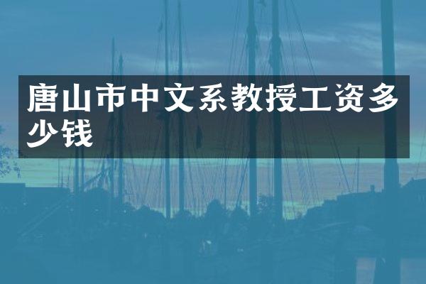 唐山市中文系教授工资多少钱