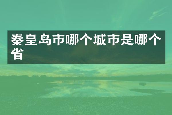 秦皇岛市哪个城市是哪个省