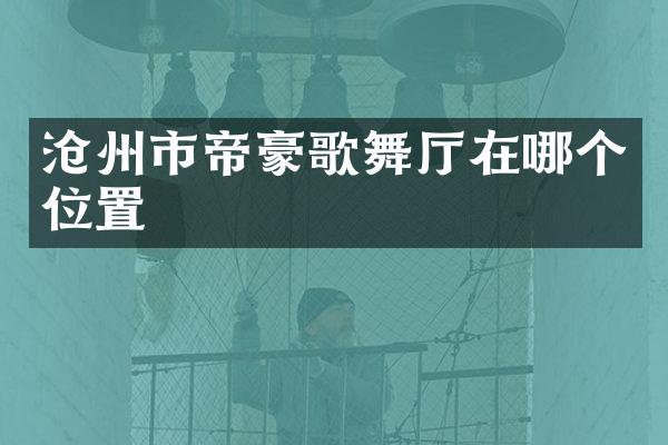 沧州市帝豪歌舞厅在哪个位置