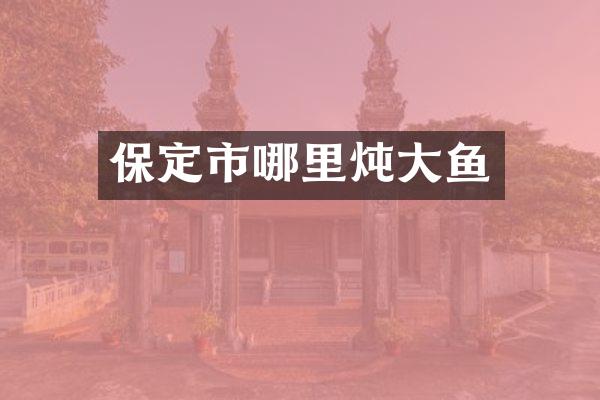 保定市哪里炖大鱼