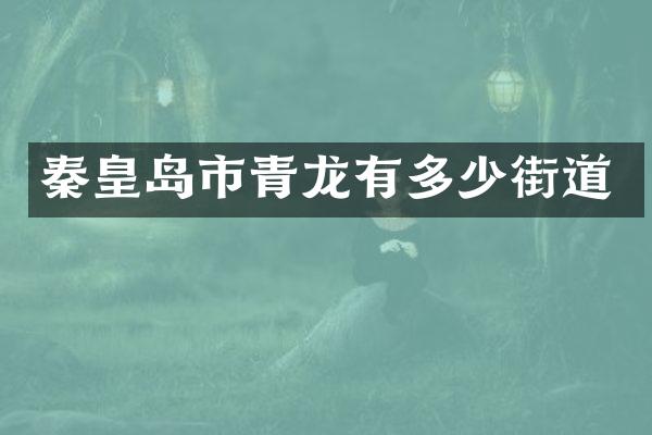 秦皇岛市青龙有多少街道