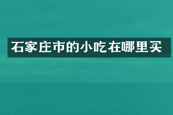 石家庄市的小吃在哪里买