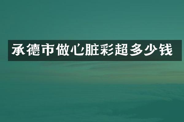 承德市做心脏彩超多少钱