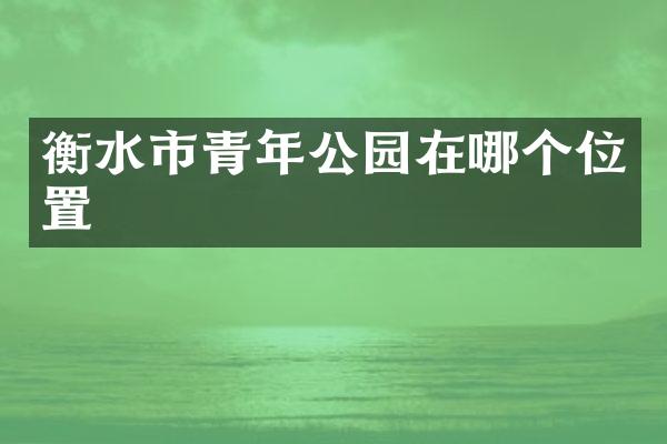 衡水市青年公园在哪个位置