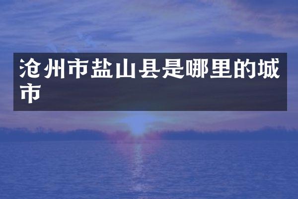 沧州市盐山县是哪里的城市