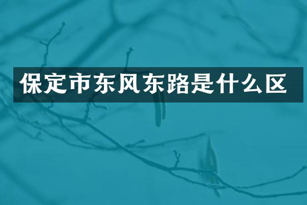 保定市东风东路是什么区