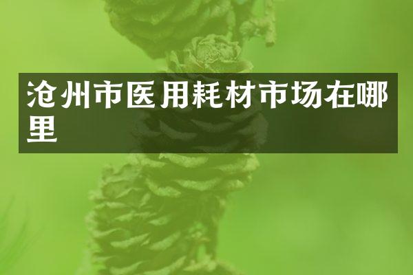 沧州市医用耗材市场在哪里
