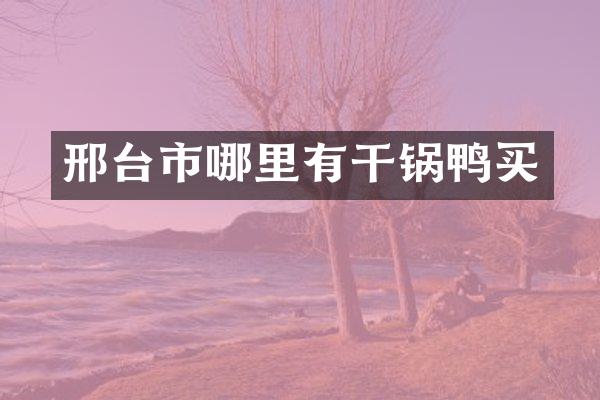 邢台市哪里有干锅鸭买