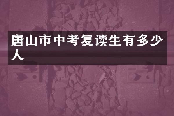 唐山市中考复读生有多少人