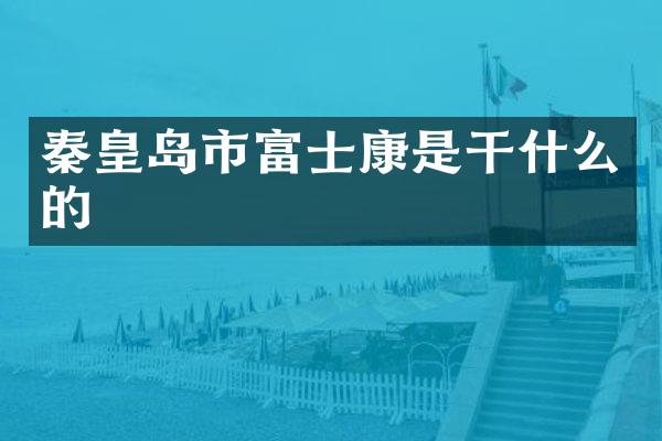 秦皇岛市富士康是干什么的