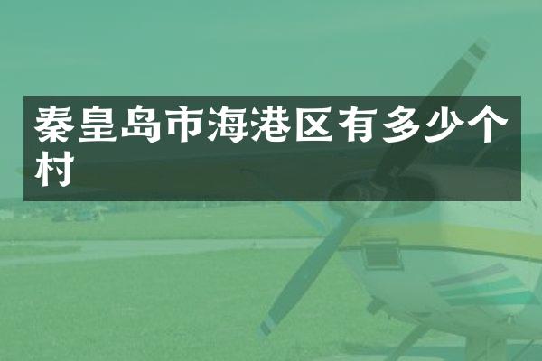 秦皇岛市海港区有多少个村