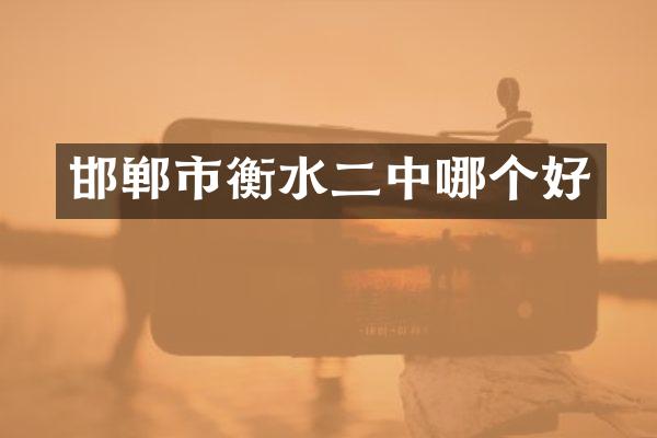 邯郸市衡水二中哪个好
