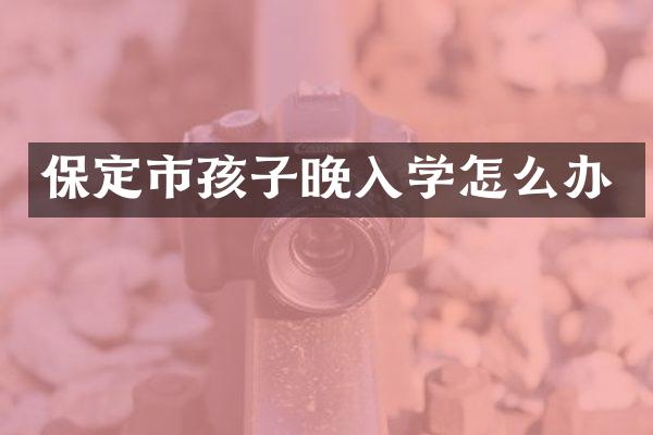 保定市孩子晚入学怎么办