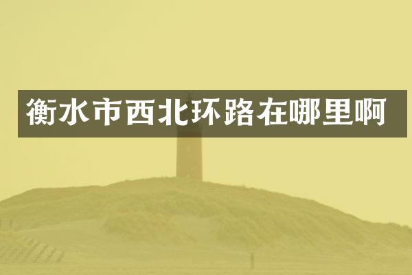 衡水市西北环路在哪里啊