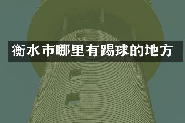 衡水市哪里有踢球的地方