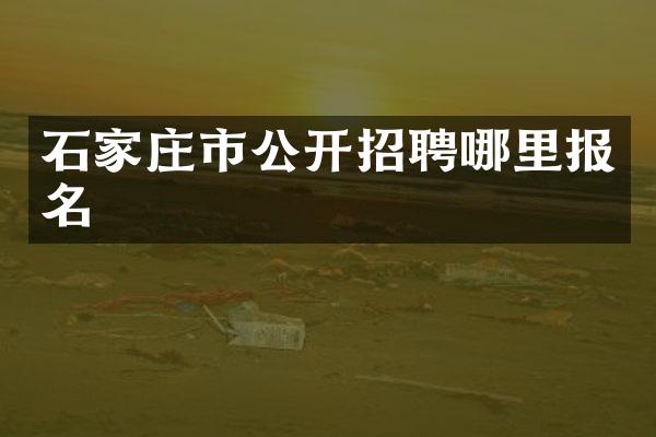 石家庄市公开招聘哪里报名