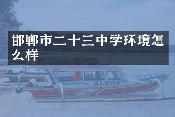 邯郸市二十三中学环境怎么样