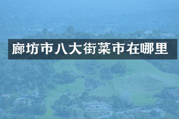 廊坊市八大街菜市在哪里