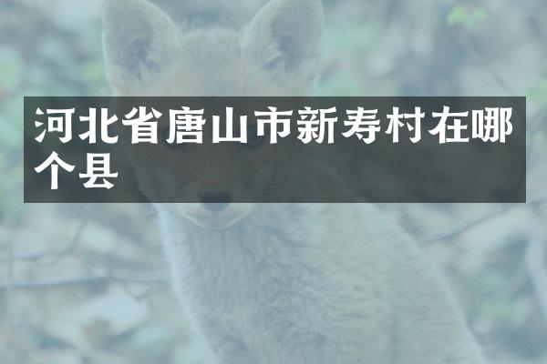 河北省唐山市新寿村在哪个县