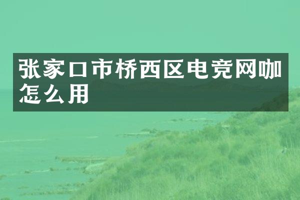 张家口市桥西区电竞网咖怎么用