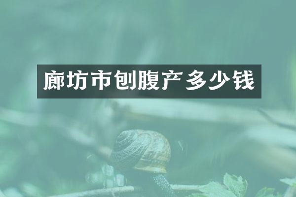 廊坊市刨腹产多少钱