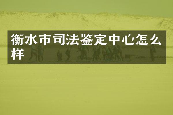 衡水市司法鉴定中心怎么样
