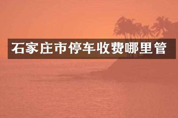 石家庄市停车收费哪里管