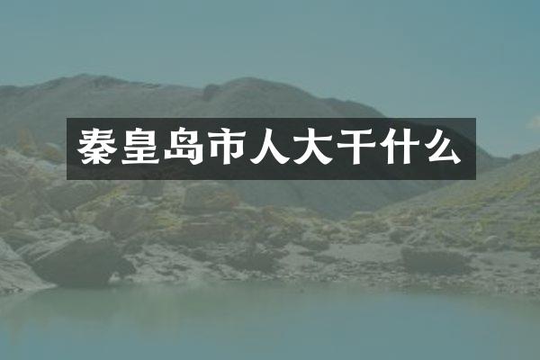 秦皇岛市人大干什么