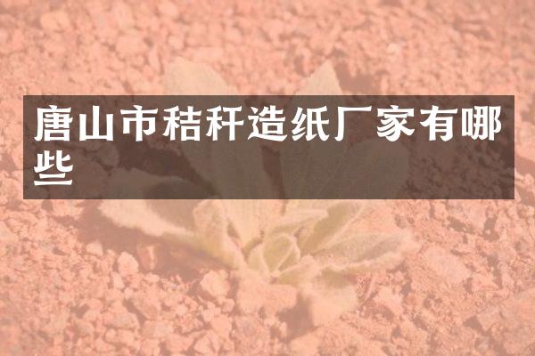 唐山市秸秆造纸厂家有哪些
