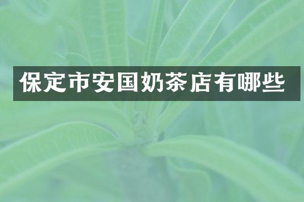 保定市安国奶茶店有哪些