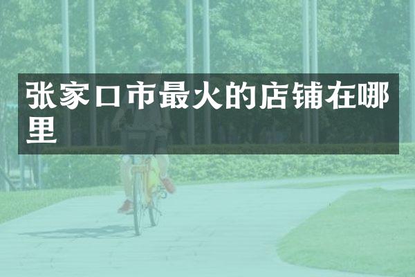 张家口市最火的店铺在哪里