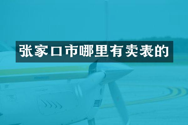 张家口市哪里有卖表的