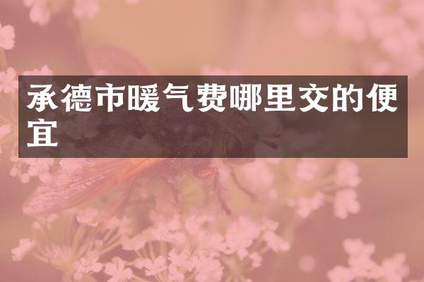 承德市暖气费哪里交的便宜