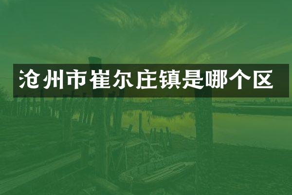 沧州市崔尔庄镇是哪个区