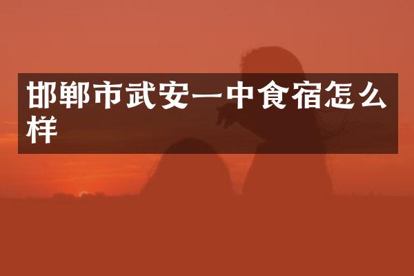 邯郸市武安一中食宿怎么样