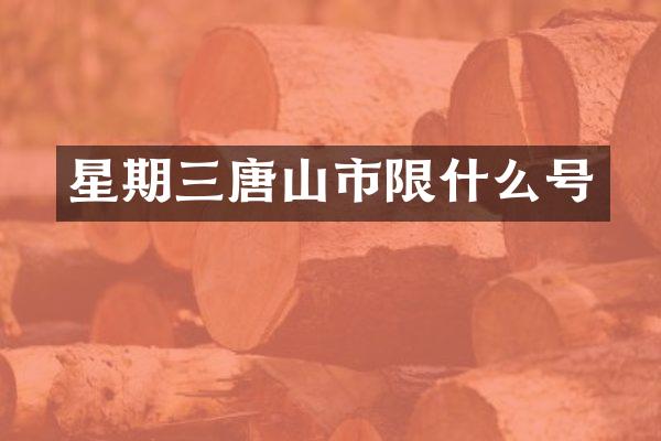 星期三唐山市限什么号