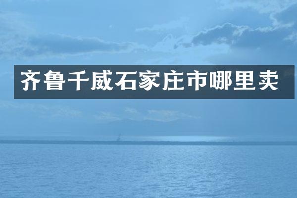 齐鲁千威石家庄市哪里卖