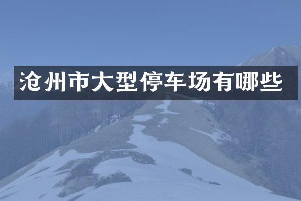 沧州市大型停车场有哪些