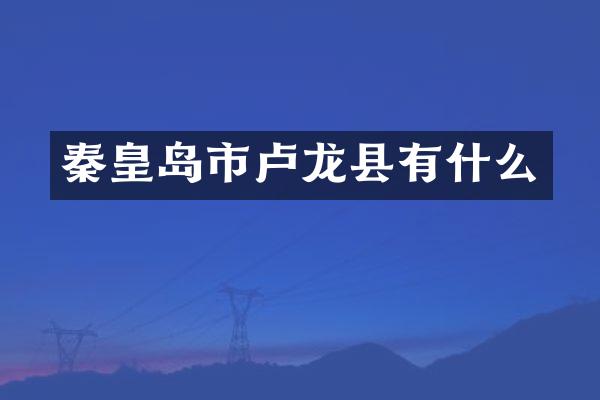 秦皇岛市卢龙县有什么