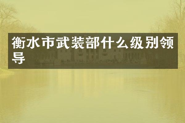 衡水市武装部什么级别领导
