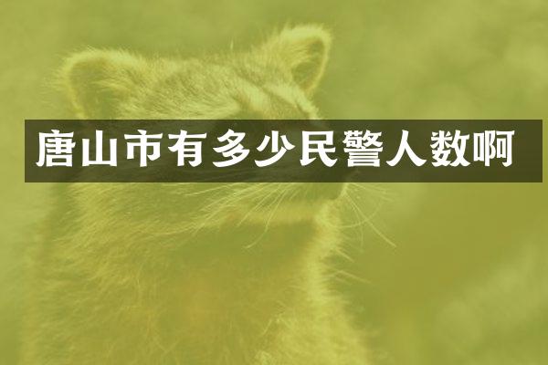 唐山市有多少民警人数啊