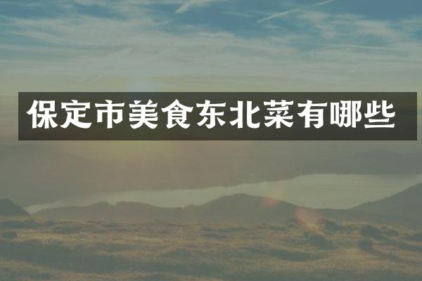 保定市美食东北菜有哪些