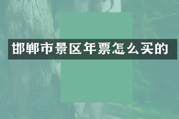 邯郸市景区年票怎么买的