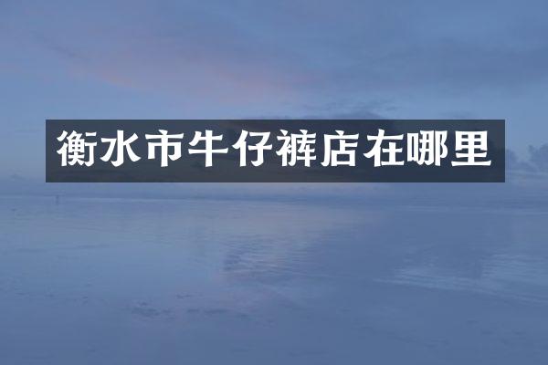 衡水市牛仔裤店在哪里