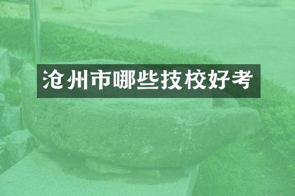 沧州市哪些技校好考
